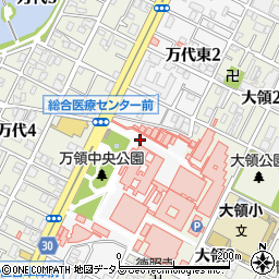 大阪府大阪市住吉区万代東周辺の地図
