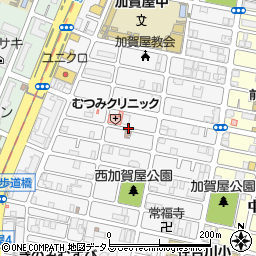 大阪府大阪市住之江区西加賀屋周辺の地図