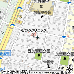 大阪府大阪市住之江区西加賀屋周辺の地図