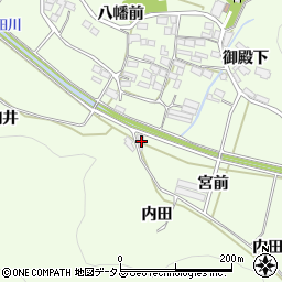 愛知県田原市山田町宮前周辺の地図
