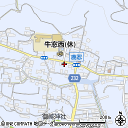 岡山県瀬戸内市牛窓町鹿忍2208周辺の地図