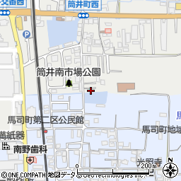 奈良県大和郡山市筒井町841周辺の地図