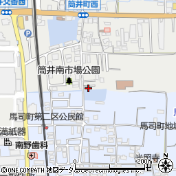 奈良県大和郡山市筒井町841-11周辺の地図