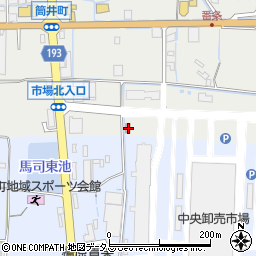 奈良県中央卸売市場内郵便局周辺の地図