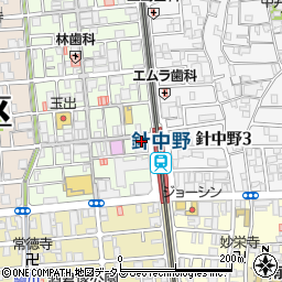 松屋針中野店周辺の地図