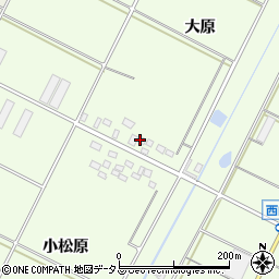 愛知県田原市西山町（大原）周辺の地図