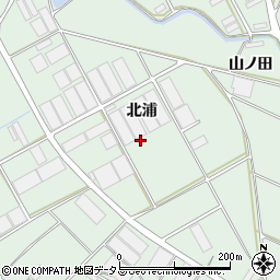 愛知県田原市赤羽根町北浦周辺の地図