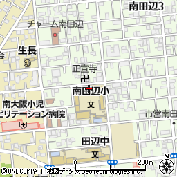 大阪市立南田辺小学校周辺の地図