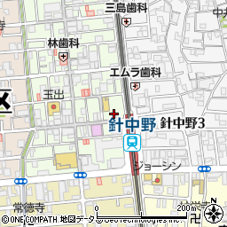 駒川ガスセンター　針中野店周辺の地図