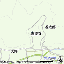 愛知県田原市山田町善能寺周辺の地図