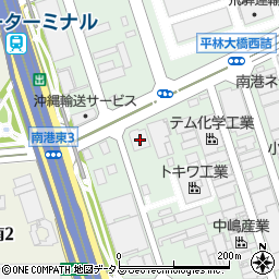 西日本電信電話　南港ビル周辺の地図