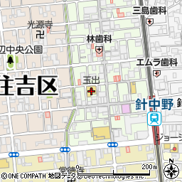スーパー玉出駒川店周辺の地図