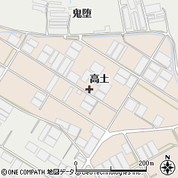 愛知県田原市池尻町高土周辺の地図