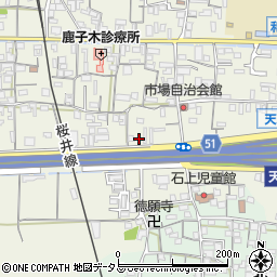奈良県天理市櫟本町362周辺の地図