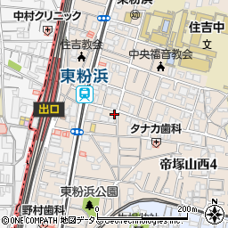 飛田ふとん店周辺の地図