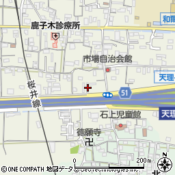 奈良県天理市櫟本町379周辺の地図