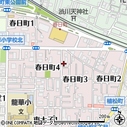 大阪府八尾市春日町周辺の地図