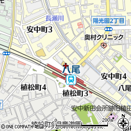 八尾警察署八尾駅前交番周辺の地図
