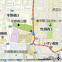 こころの健康センター平野南倉庫周辺の地図