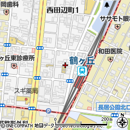 大阪府大阪市阿倍野区西田辺町2丁目2周辺の地図