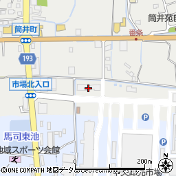 株式会社奈良魚市　冷凍部周辺の地図