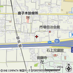 奈良県天理市櫟本町381周辺の地図