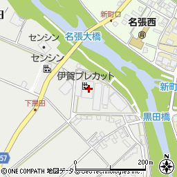 名張木材協組周辺の地図