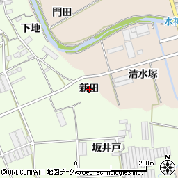愛知県田原市保美町新田周辺の地図