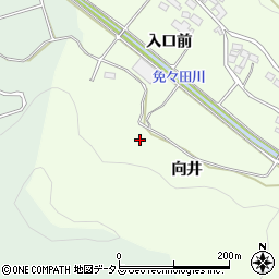 愛知県田原市山田町向井周辺の地図
