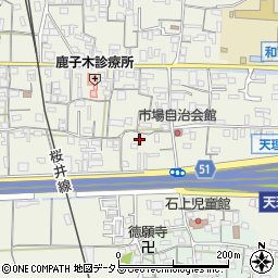 奈良県天理市櫟本町377周辺の地図