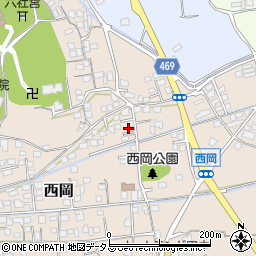 岡山県倉敷市西岡周辺の地図