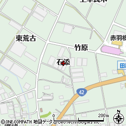 愛知県田原市赤羽根町（石添）周辺の地図