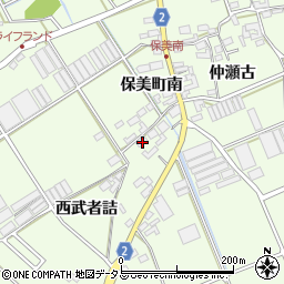 愛知県田原市保美町南45周辺の地図