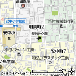 大阪府八尾市明美町2丁目8周辺の地図