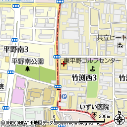 ライフ八尾竹渕店周辺の地図