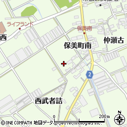 愛知県田原市保美町南129周辺の地図