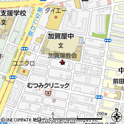 加賀屋教会周辺の地図