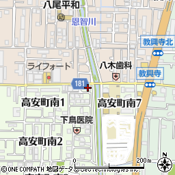 センチュリー２１京洛開発　高安東店周辺の地図