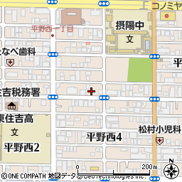 大阪府大阪市平野区平野西周辺の地図