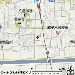 奈良県天理市櫟本町722周辺の地図