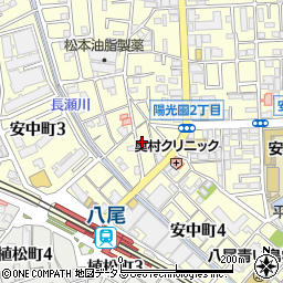 大阪府八尾市安中町1丁目6-17周辺の地図