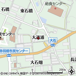 愛知県田原市赤羽根町大道浦周辺の地図