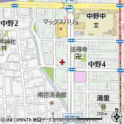 ザ・ランクス東住吉中野周辺の地図
