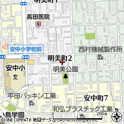 大阪府八尾市明美町2丁目7周辺の地図