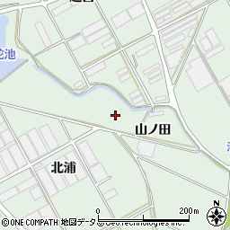 愛知県田原市赤羽根町山ノ田周辺の地図