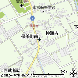 愛知県田原市保美町南86周辺の地図