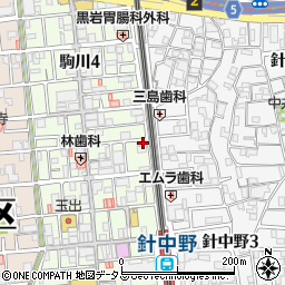 朝日新聞サービスアンカー　東住吉中央周辺の地図
