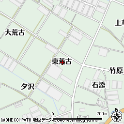 愛知県田原市赤羽根町東荒古周辺の地図