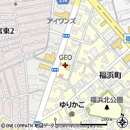 ゲオ福浜店周辺の地図