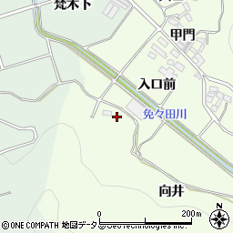 愛知県田原市山田町郷戸周辺の地図